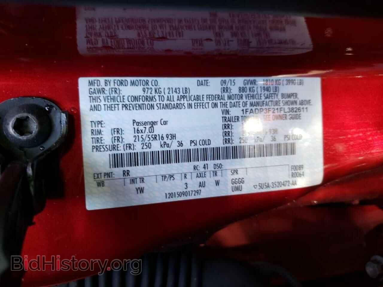 2015 FORD FOCUS - VIN: 1FADP3F21FL382611 - Фото 10
