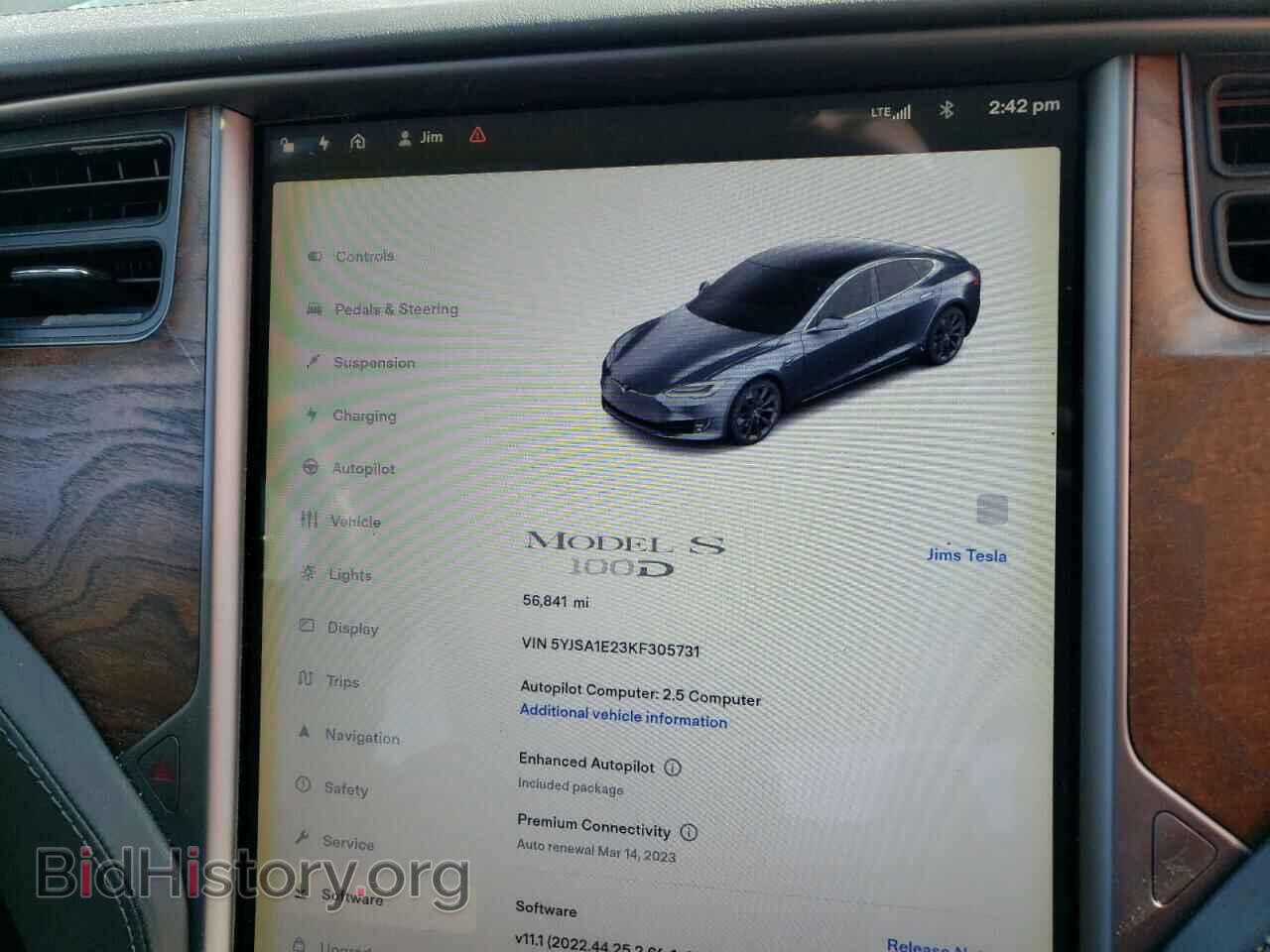 2019 TESLA MODEL S - VIN: 5YJSA1E23KF305731 - Фото 9