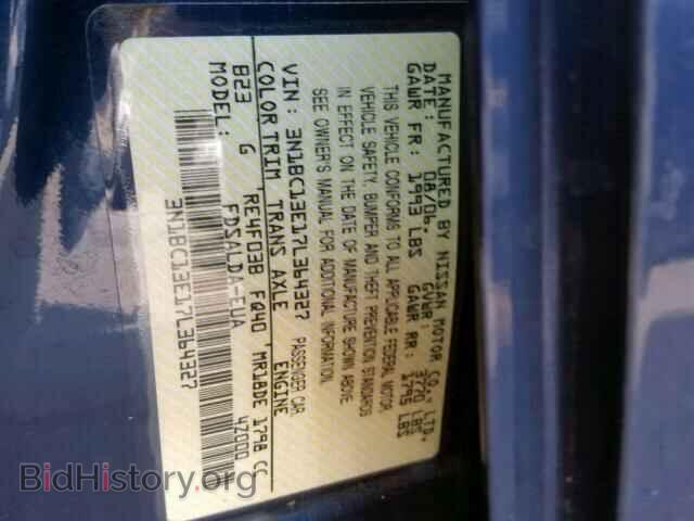 2007 NISSAN VERSA - VIN: 3N1BC13E17L364327 - Фото 10