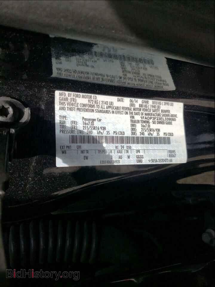 2014 FORD FOCUS - VIN: 1FADP3F23EL339080 - Фото 10
