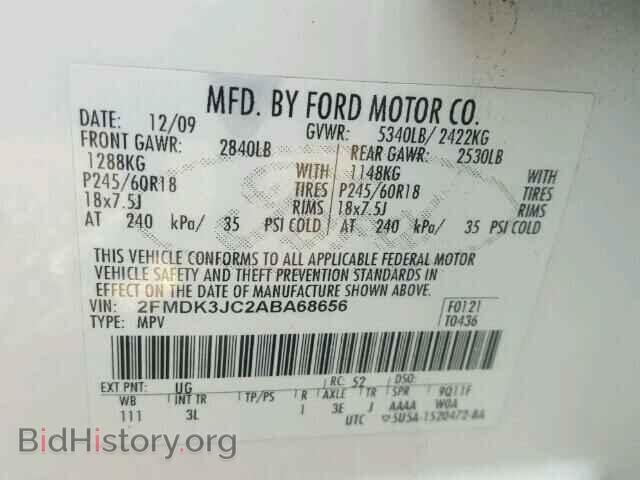 2010 FORD EDGE - VIN: 2FMDK3JC2ABA68656 - Photo 10
