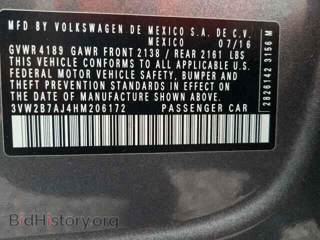 2017 VOLKSWAGEN JETTA - VIN: 3VW2B7AJ4HM206172 - Photo 10