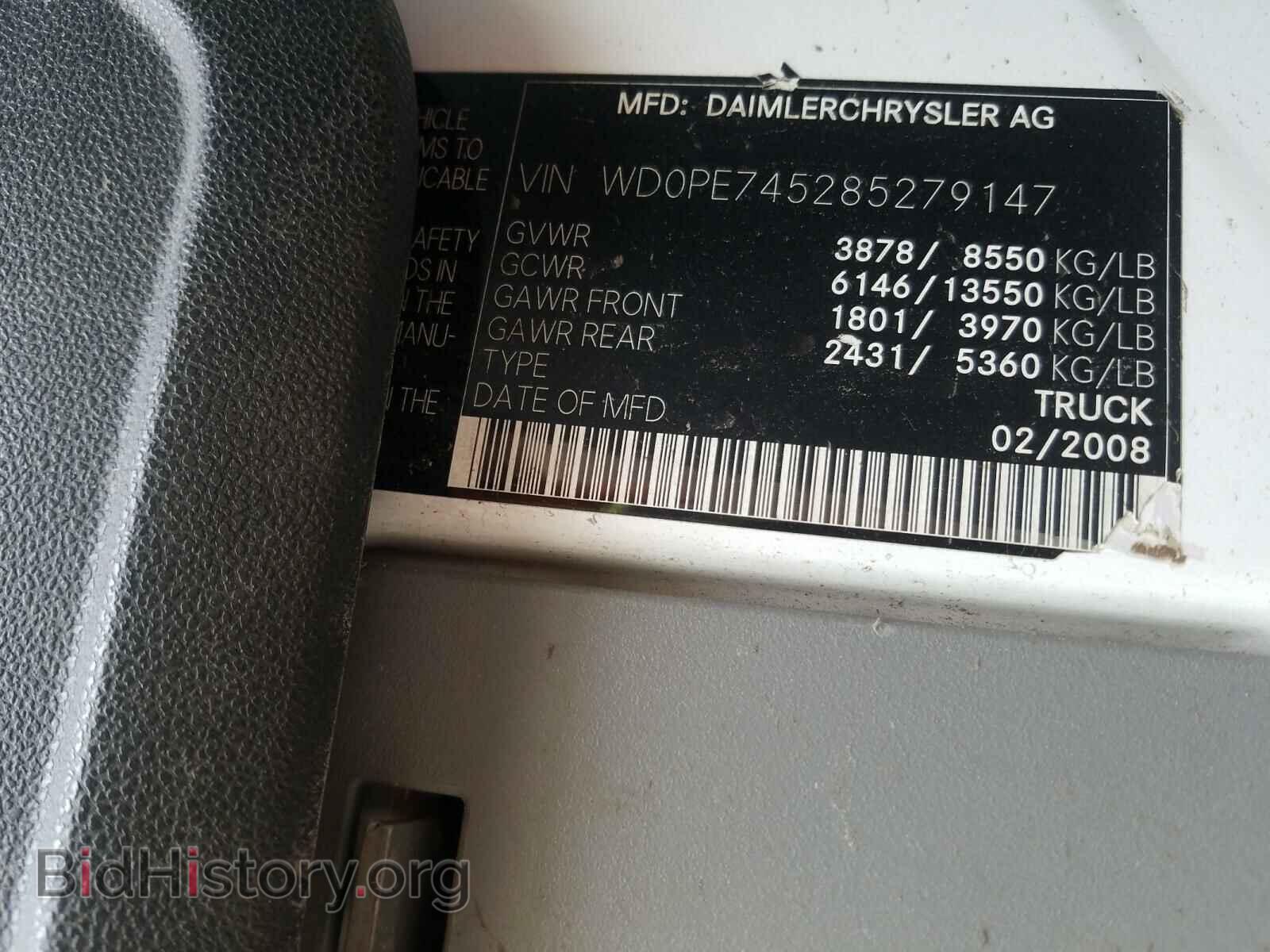 2008 DODGE SPRINTER - VIN: WD0PE745285279147 - Photo 10