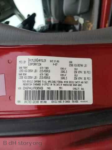 2007 DODGE CARAVAN - VIN: 2D4GP44L07R305426 - Фото 10