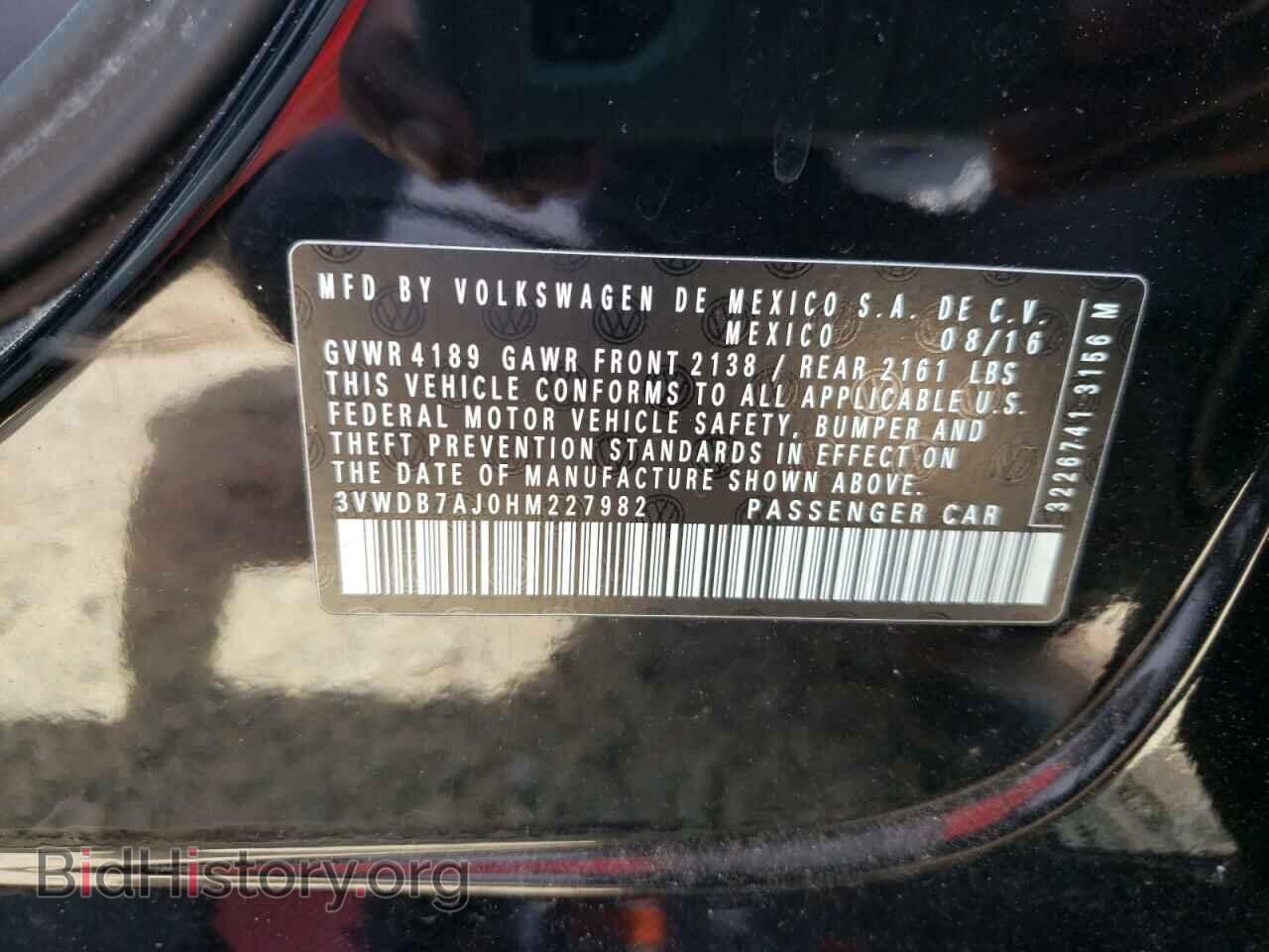2017 VOLKSWAGEN JETTA - VIN: 3VWDB7AJ0HM227982 - Фото 10