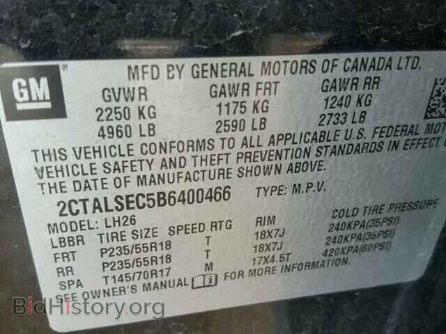2011 GMC TERRAIN - VIN: 2CTALSEC5B6400466 - Photo 10