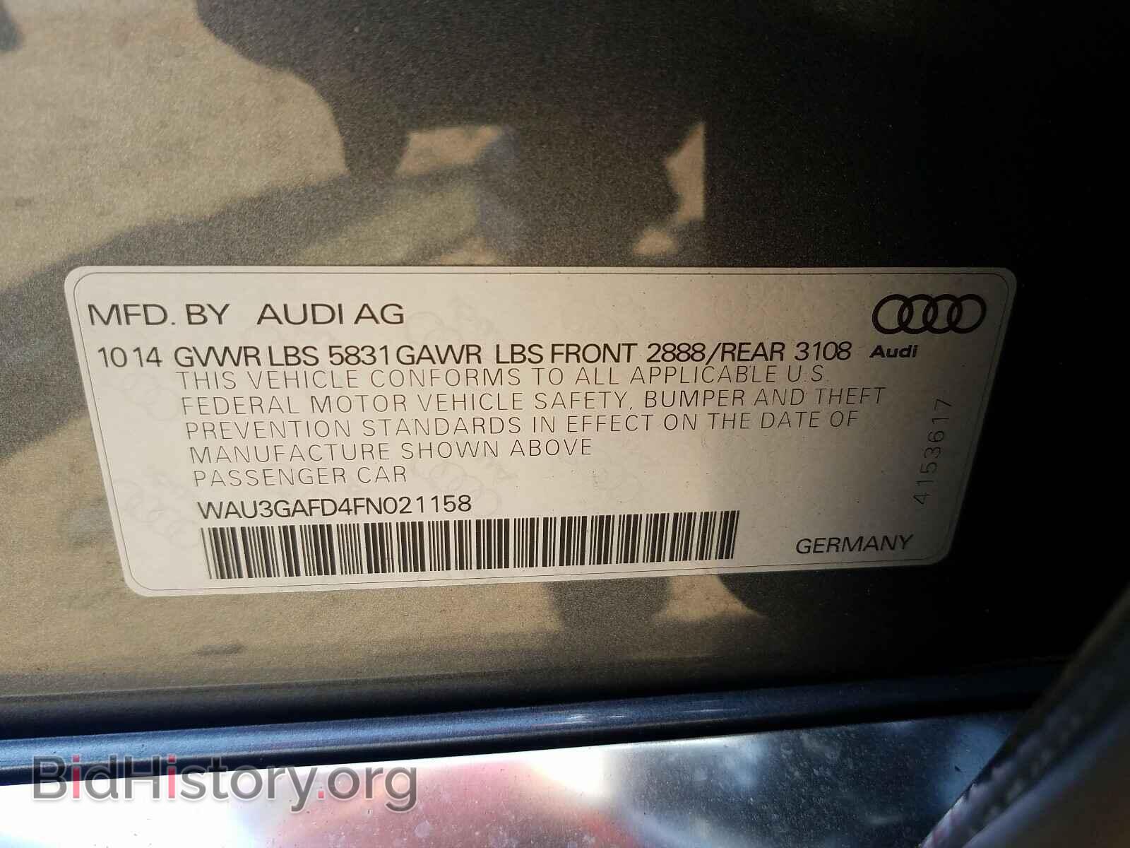 2015 AUDI A8 - VIN: WAU3GAFD4FN021158 - Фото 10
