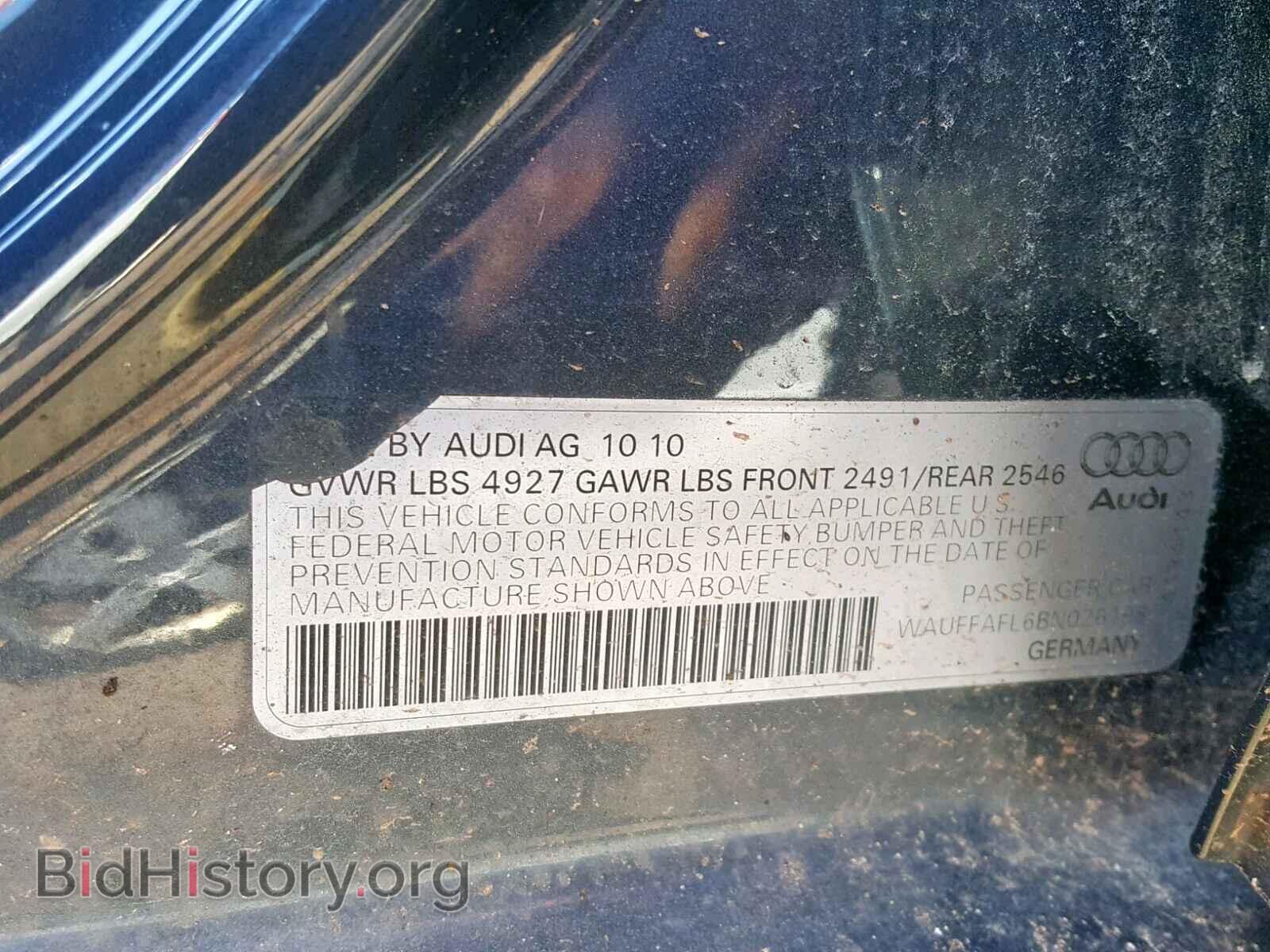 2011 AUDI A4 - VIN: WAUFFAFL6BN026198 - Фото 10
