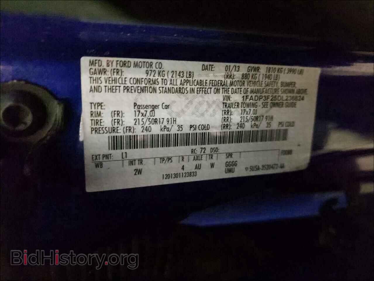2013 FORD FOCUS - VIN: 1FADP3F25DL236824 - Photo 10