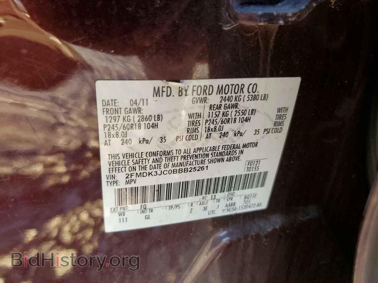 2011 FORD EDGE - VIN: 2FMDK3JC0BBB25261 - Photo 13
