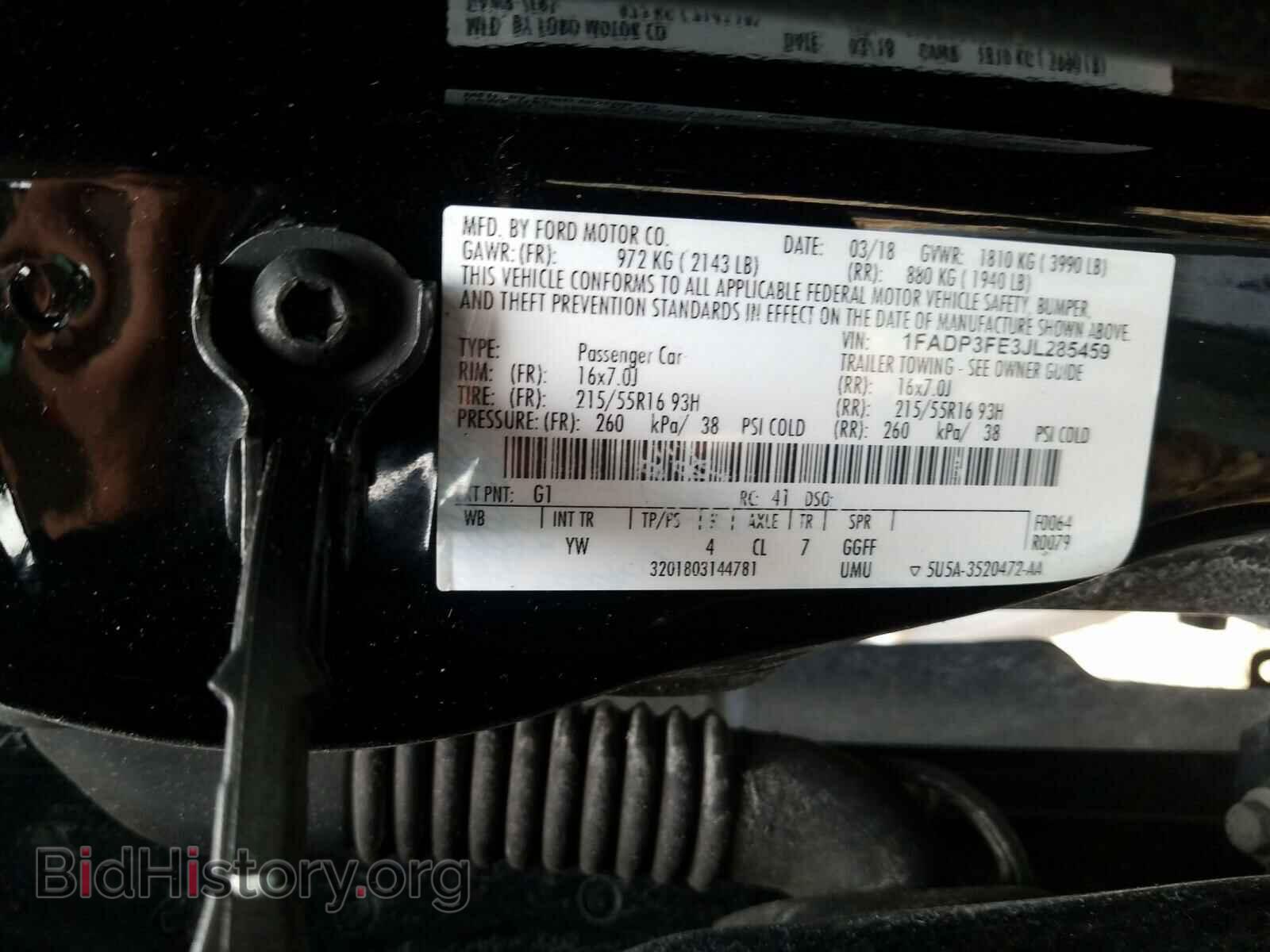 2018 FORD FOCUS - VIN: 1FADP3FE3JL285459 - Photo 10
