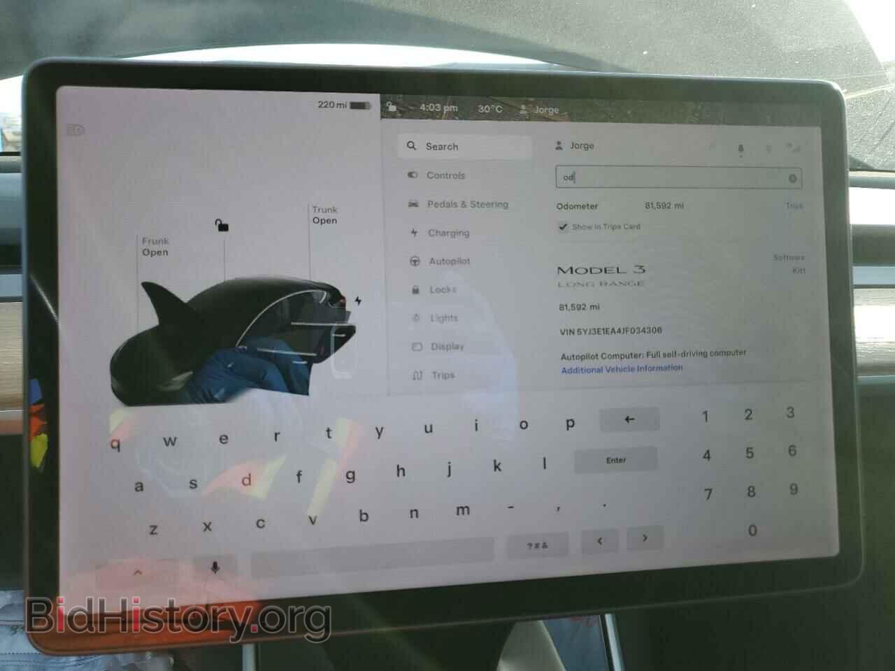 2018 TESLA MODEL 3 - VIN: 5YJ3E1EA4JF034306 - Фото 9