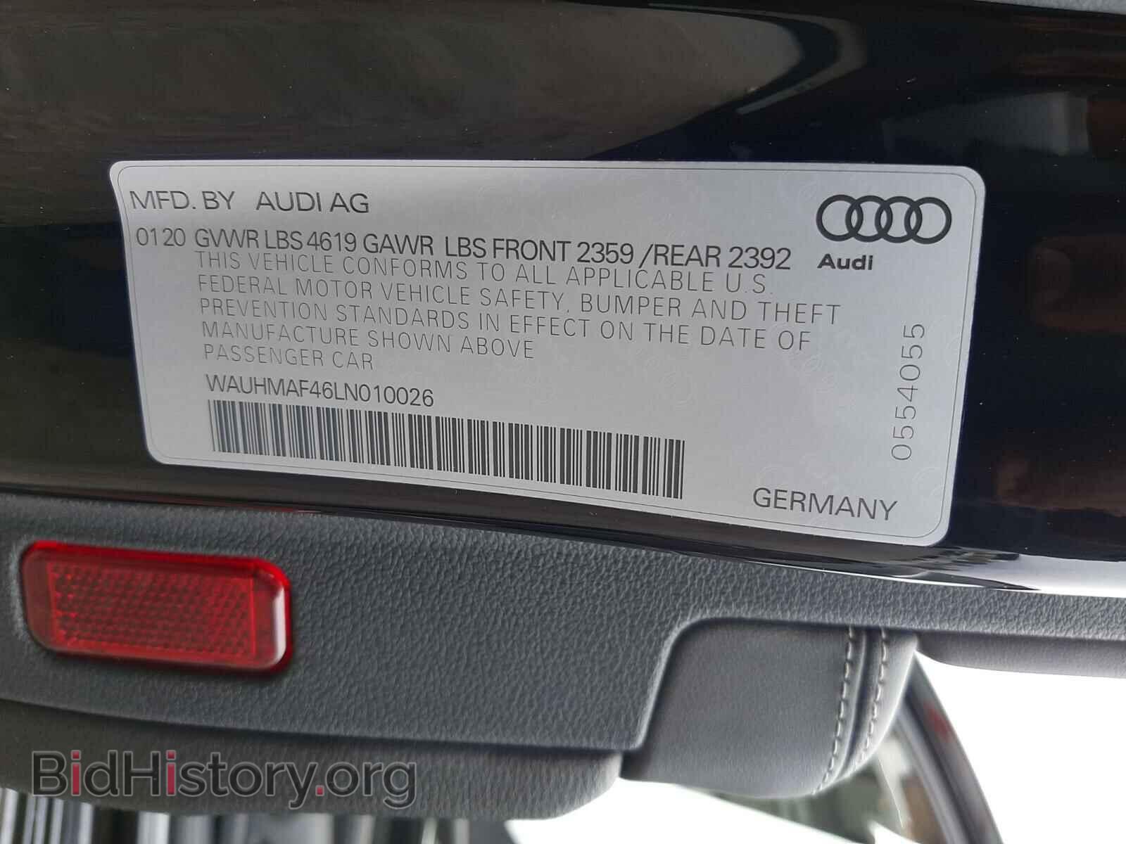 2020 AUDI A4 - VIN: WAUHMAF46LN010026 - Фото 10