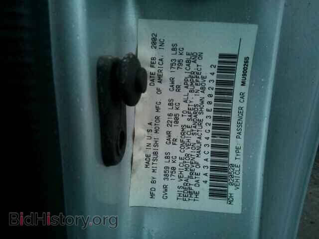 2003 MITSUBISHI ECLIPSE - VIN: 4A3AC34G23E002342 - Photo 10