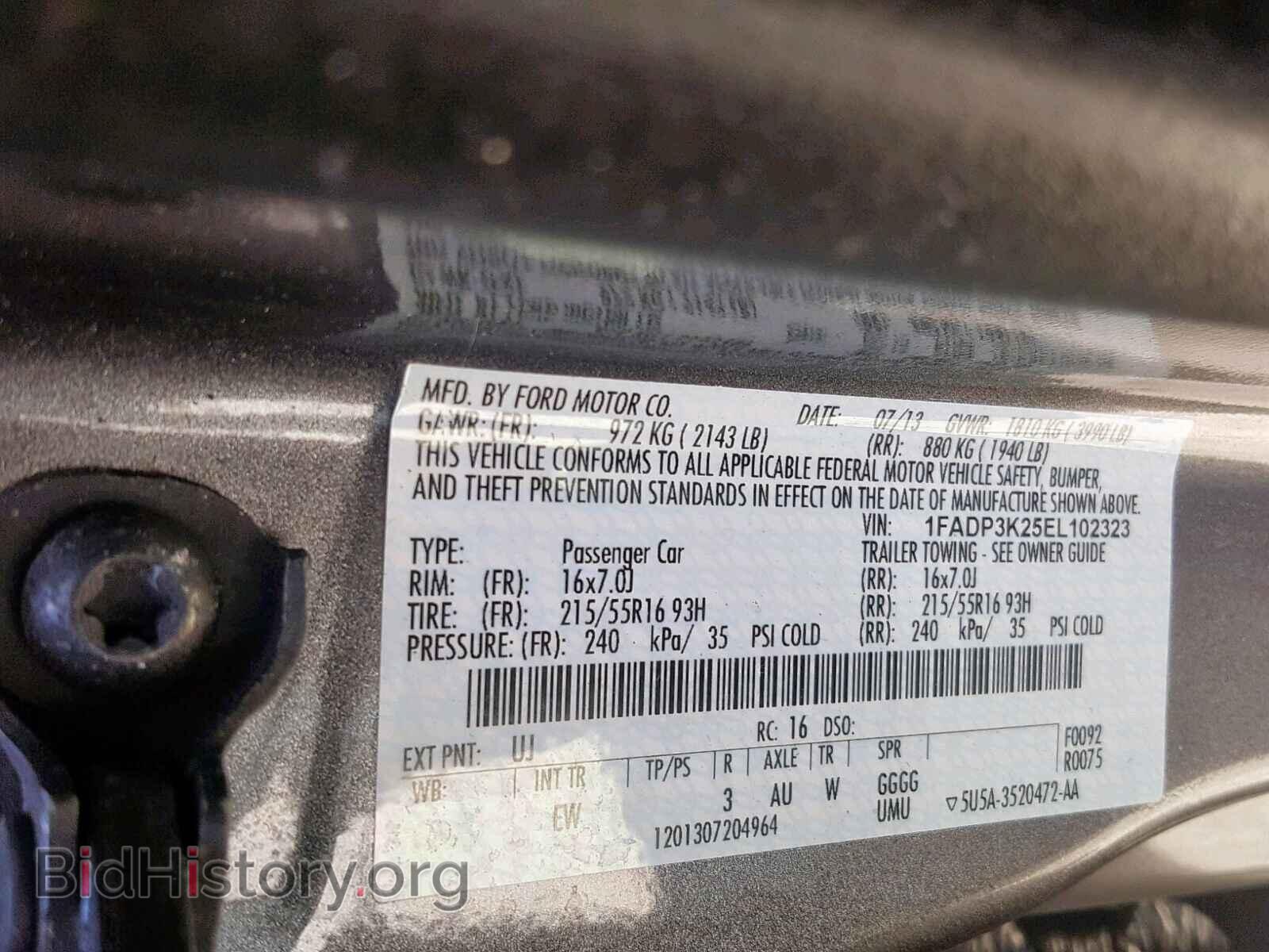 2014 FORD FOCUS SE - VIN: 1FADP3K25EL102323 - Фото 10