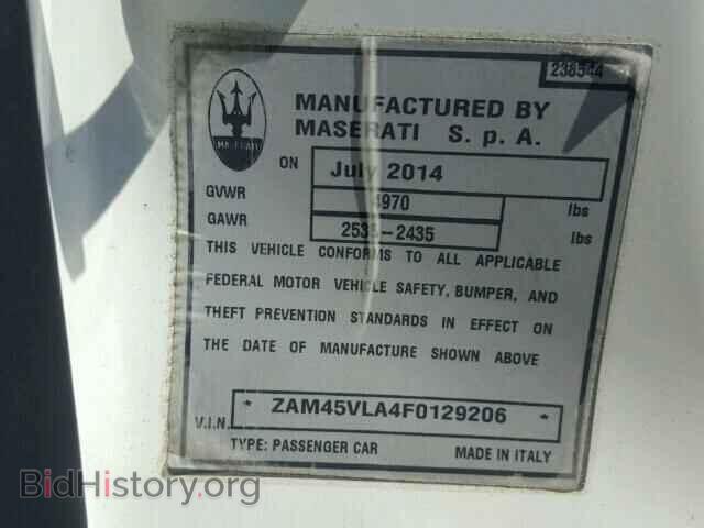 2015 MASERATI ALL MODELS - VIN: ZAM45VLA4F0129206 - Фото 10