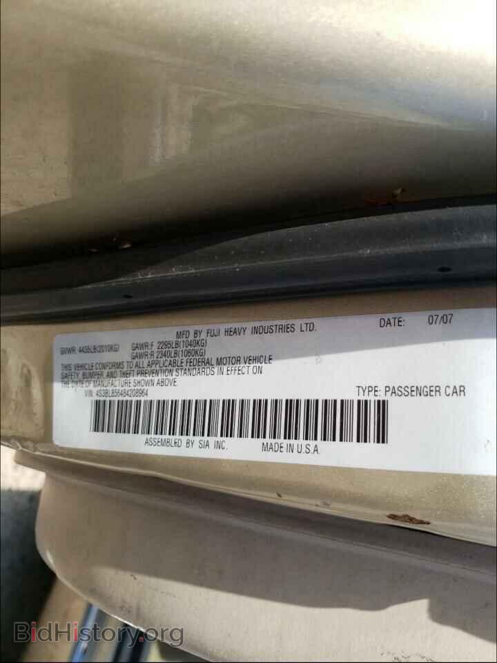 2008 SUBARU LEGACY - VIN: 4S3BL856484208964 - Photo 10