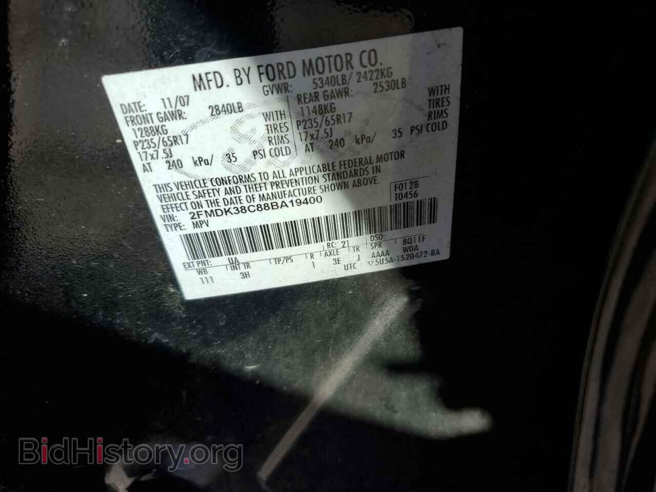 2008 FORD EDGE - VIN: 2FMDK38C88BA19400 - Photo 12