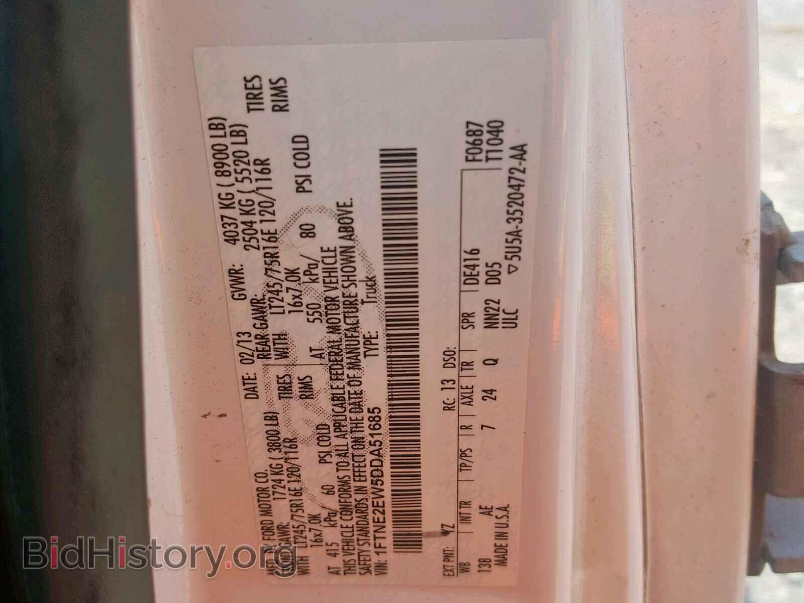 2013 FORD ECONOLINE - VIN: 1FTNE2EW5DDA51685 - Photo 10