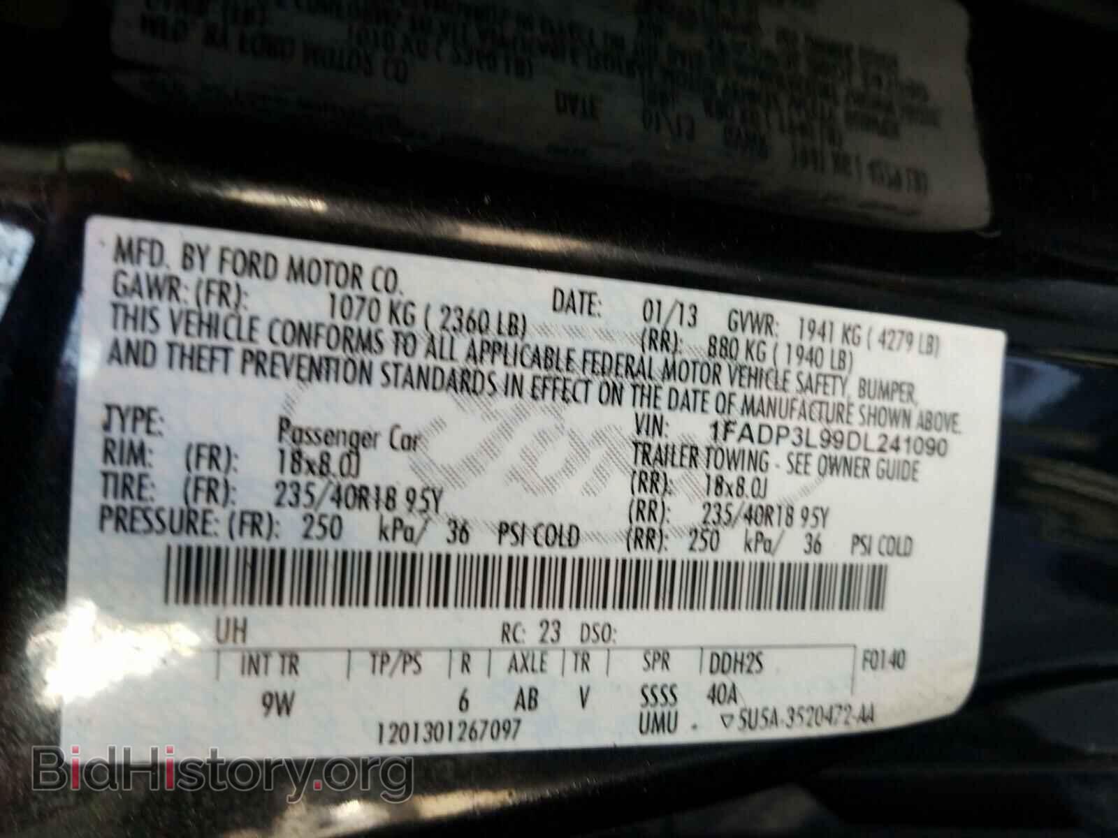 2013 FORD FOCUS - VIN: 1FADP3L99DL241090 - Фото 10