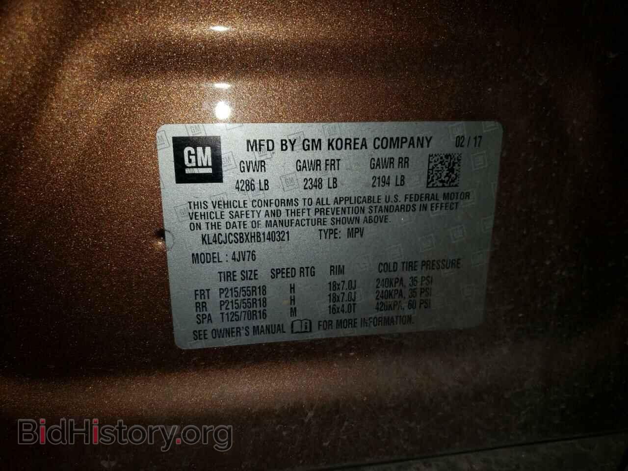 2017 BUICK ENCORE - VIN: KL4CJCSBXHB140321 - Photo 10