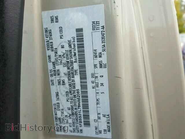 2006 FORD ECONOLINE - VIN: 1FBSS31L76HA62085 - Photo 10