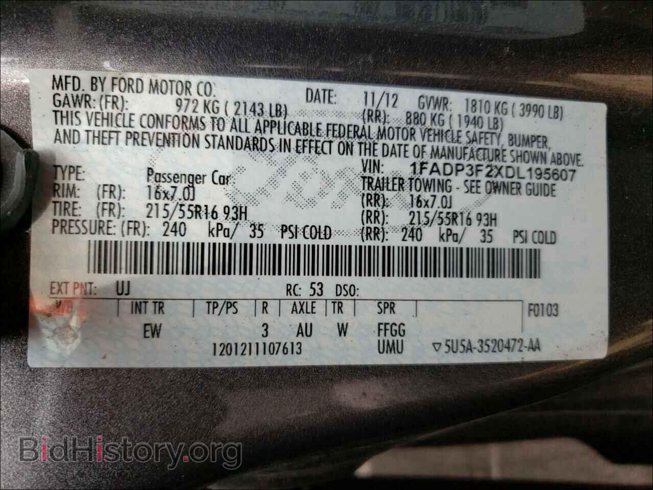 2013 FORD FOCUS - VIN: 1FADP3F2XDL195607 - Photo 10