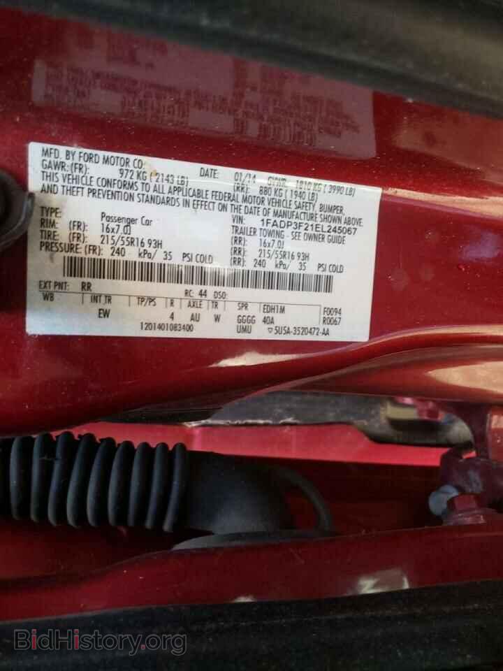 2014 FORD FOCUS - VIN: 1FADP3F21EL245067 - Фото 10