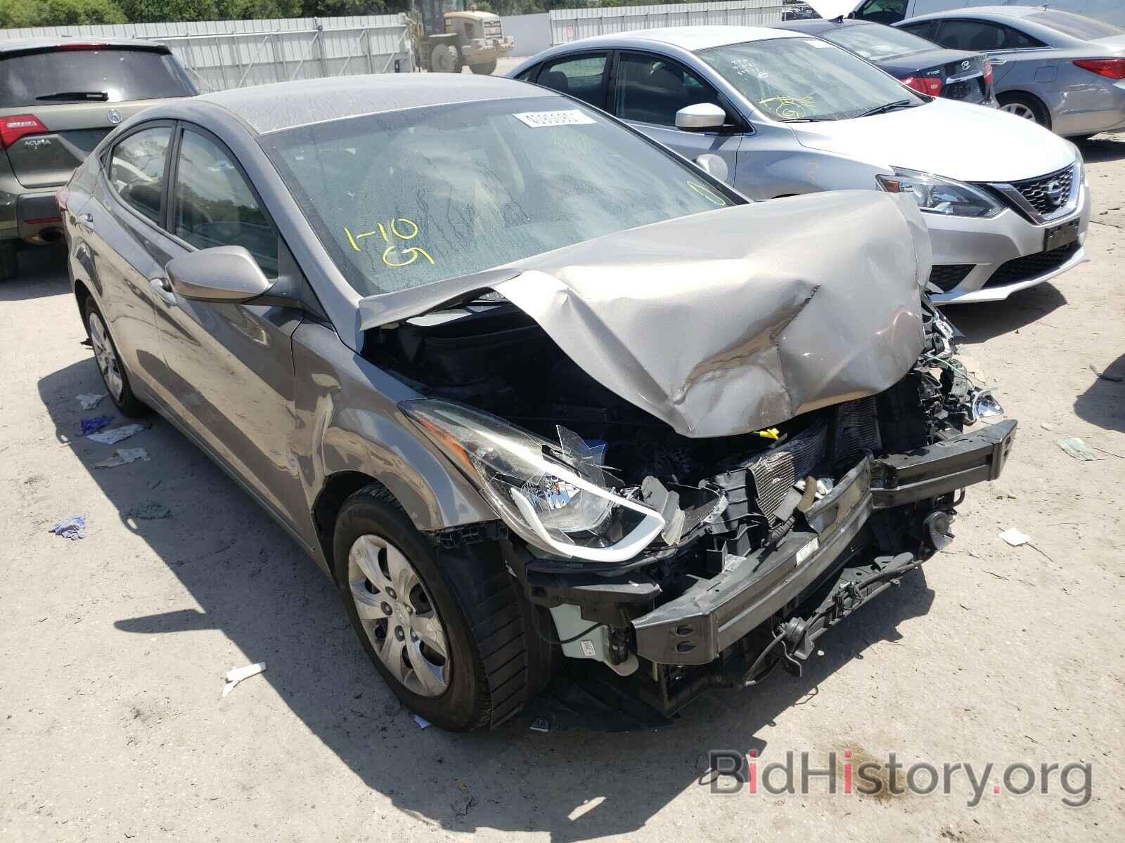 Photo 5NPDH4AE4GH692272 - HYUNDAI ELANTRA 2016