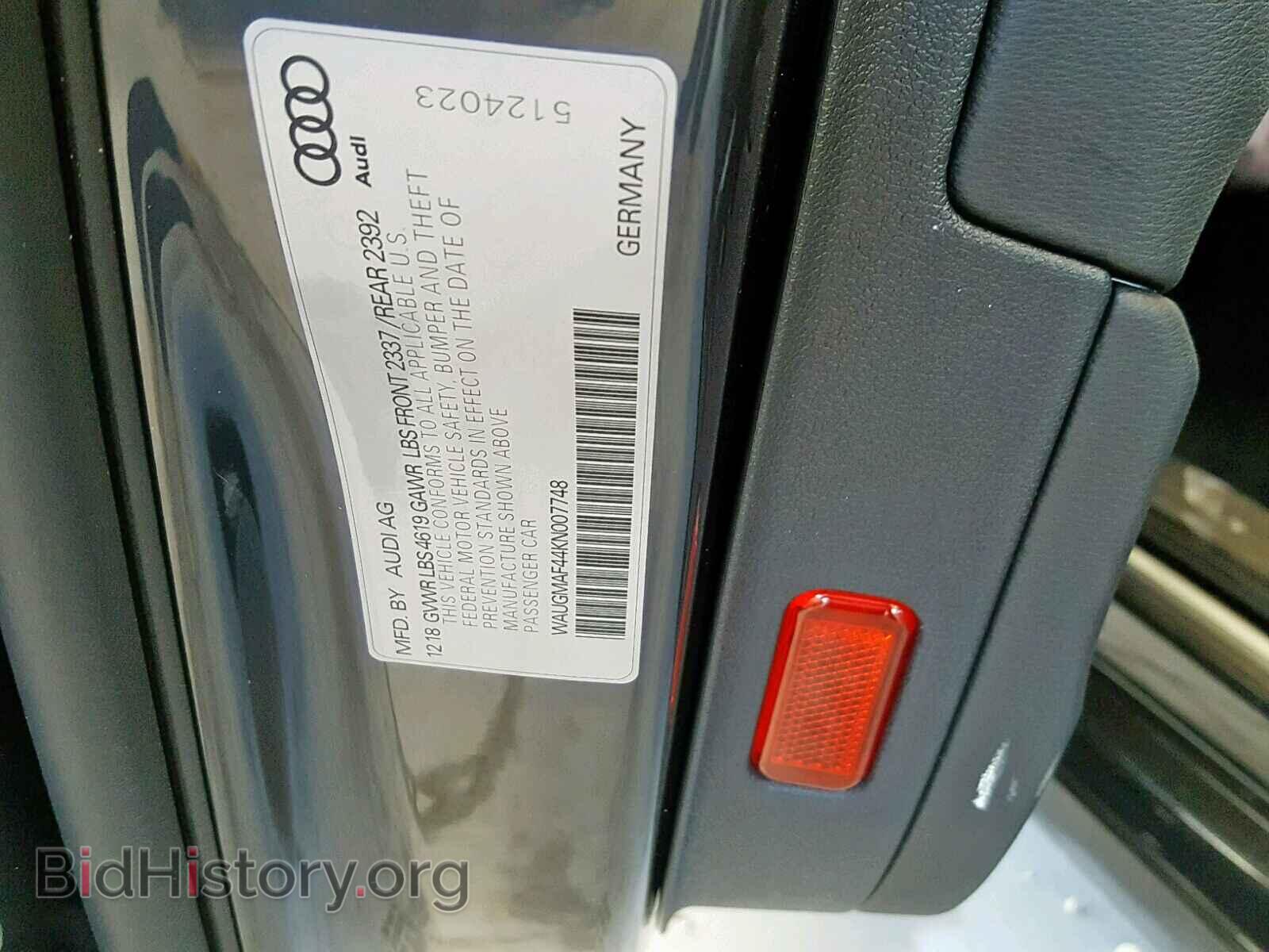 2019 AUDI A4 - VIN: WAUGMAF44KN007748 - Фото 10