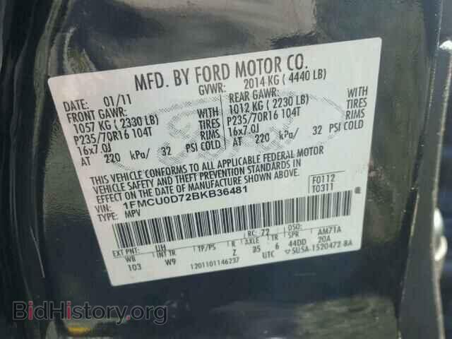 2011 FORD ESCAPE - VIN: 1FMCU0D72BKB36481 - Photo 10