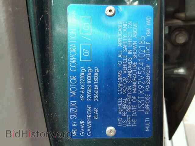 2002 SUZUKI XL7 PLUS - VIN: JS3TX92V524102185 - Photo 10