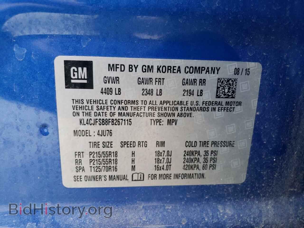 2015 BUICK ENCORE - VIN: KL4CJFSB8FB267115 - Photo 12