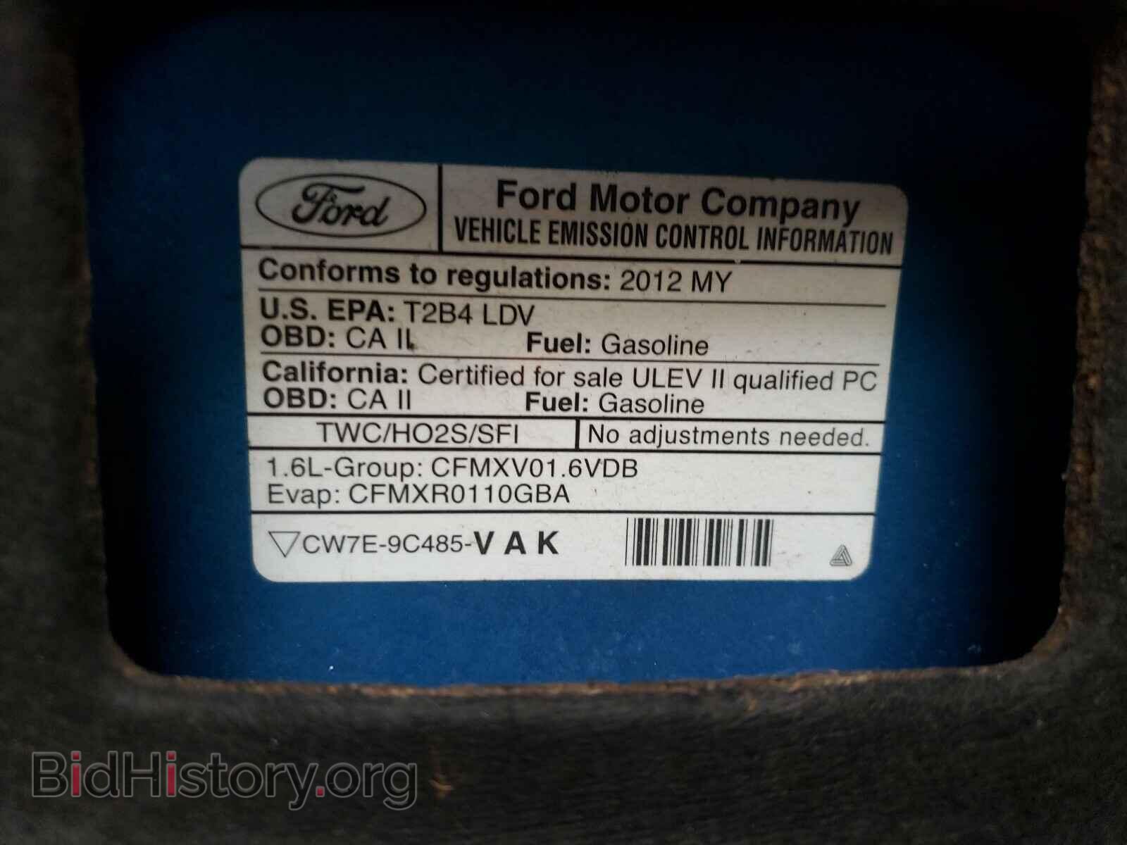 2012 FORD FIESTA - VIN: 3FADP4EJ5CM152806 - Фото 10