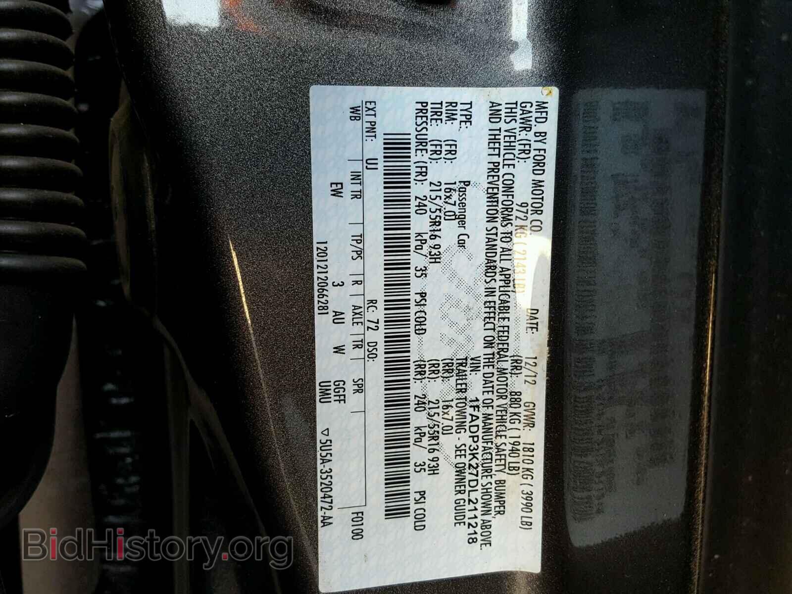 2013 FORD FOCUS - VIN: 1FADP3K27DL211218 - Photo 10