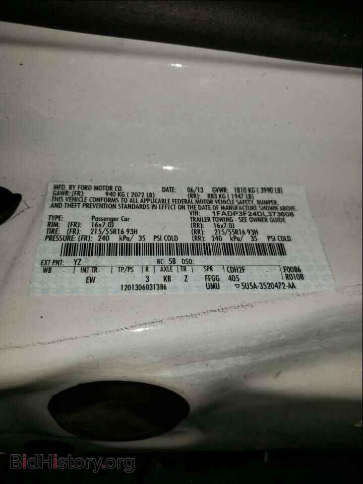 2013 FORD FOCUS - VIN: 1FADP3F24DL373608 - Photo 10