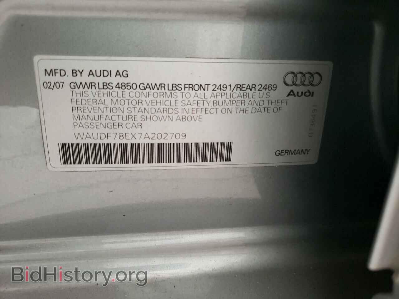 2007 AUDI A4 - VIN: WAUDF78EX7A202709 - Photo 10