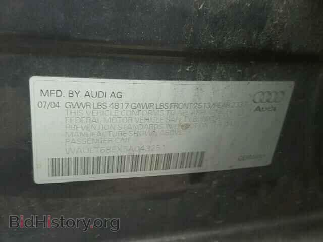 2005 AUDI A4 - VIN: WAULT68EX5A043251 - Фото 10