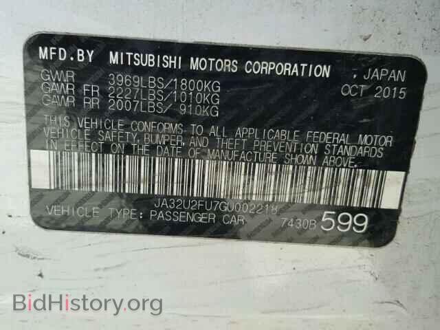 2016 MITSUBISHI LANCER - VIN: JA32U2FU7GU002218 - Фото 10