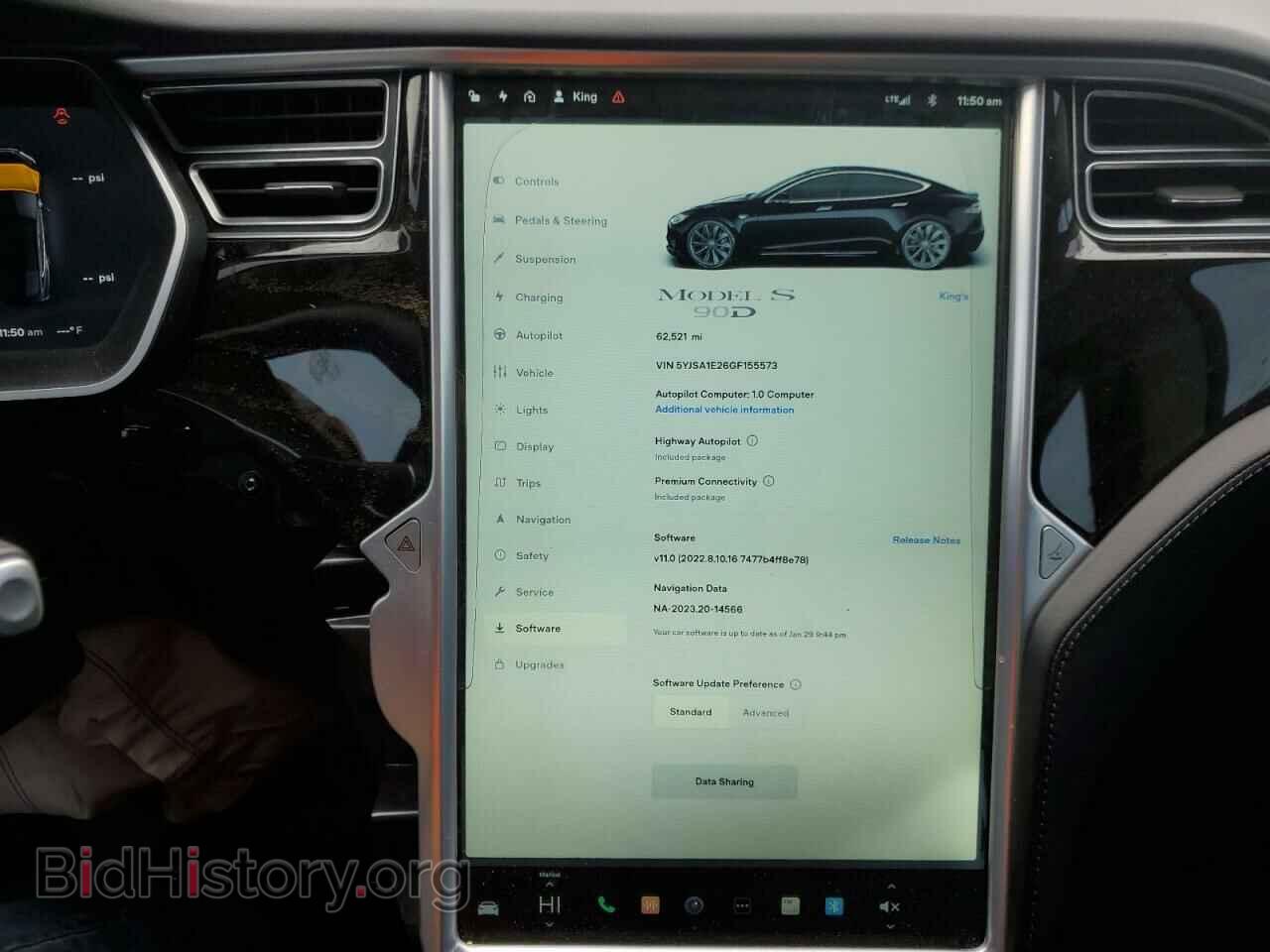 2016 TESLA MODEL S - VIN: 5YJSA1E26GF155573 - Фото 9