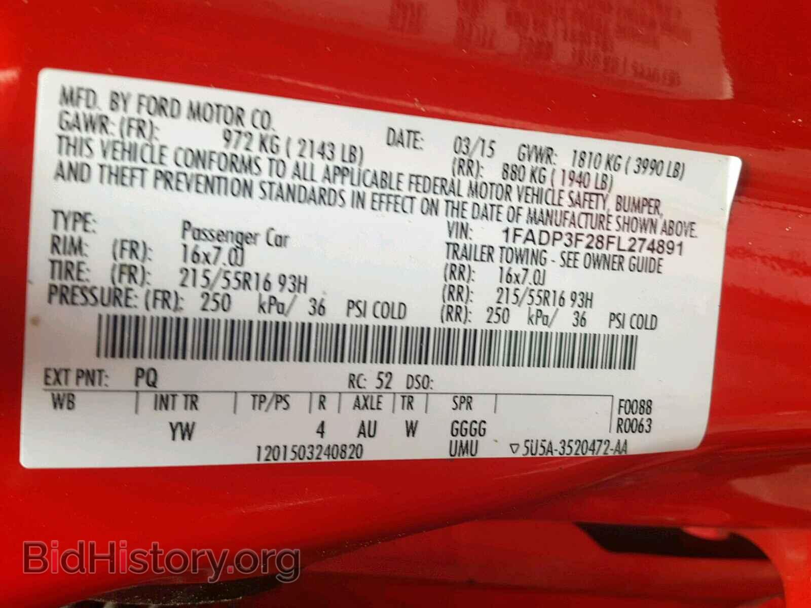 2015 FORD FOCUS SE - VIN: 1FADP3F28FL274891 - Фото 10