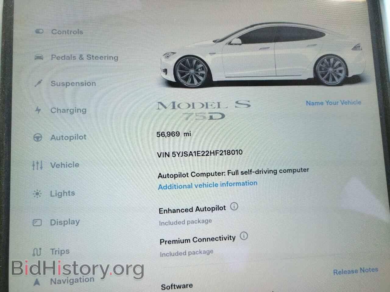 2017 TESLA MODEL S - VIN: 5YJSA1E22HF218010 - Photo 9