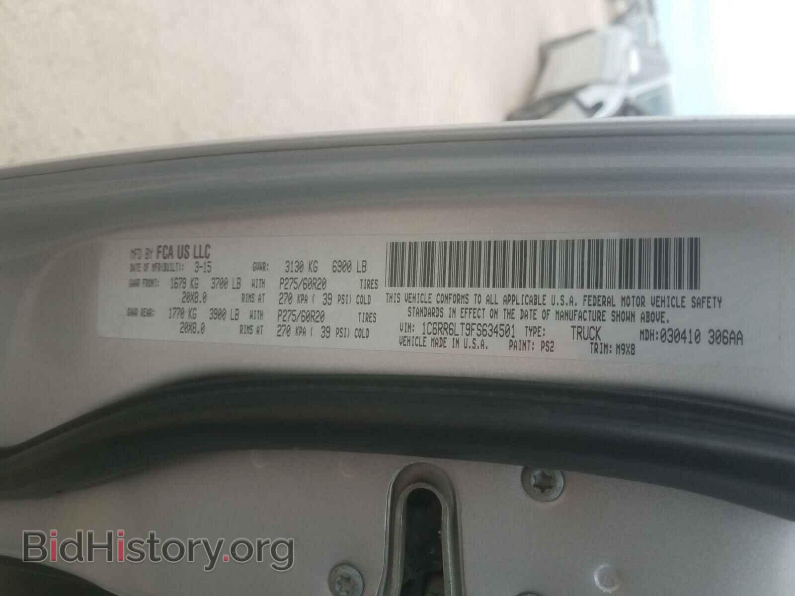 2015 RAM 1500 - VIN: 1C6RR6LT9FS634501 - Photo 10