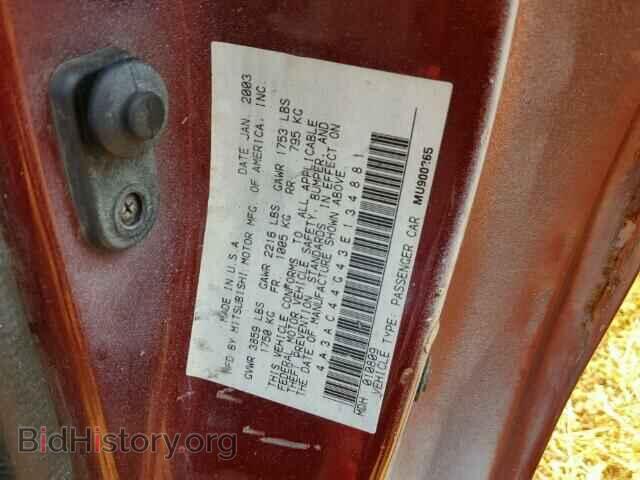 2003 MITSUBISHI ECLIPSE - VIN: 4A3AC44G43E134881 - Photo 10