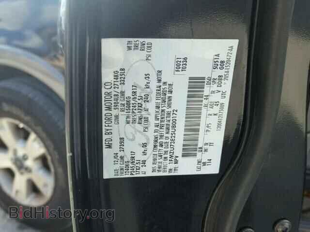 2005 FORD EXPLORER - VIN: 1FMZU73E25UB00172 - Фото 10
