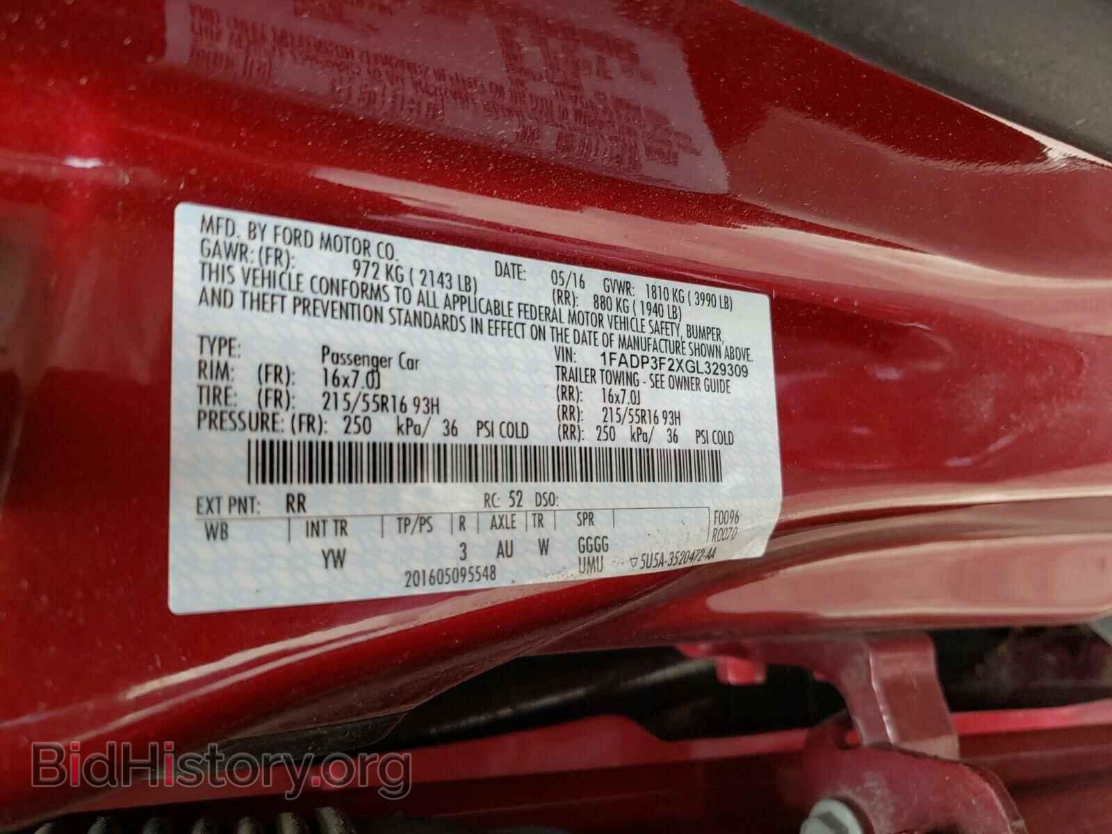 2016 FORD FOCUS - VIN: 1FADP3F2XGL329309 - Photo 10