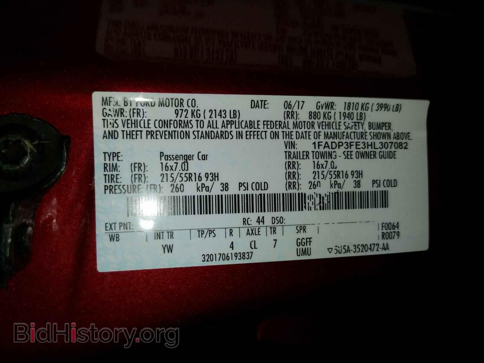 2017 FORD FOCUS - VIN: 1FADP3FE3HL307082 - Photo 10