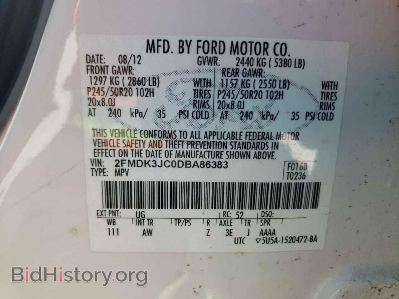 2013 FORD EDGE - VIN: 2FMDK3JC0DBA86383 - Photo 10