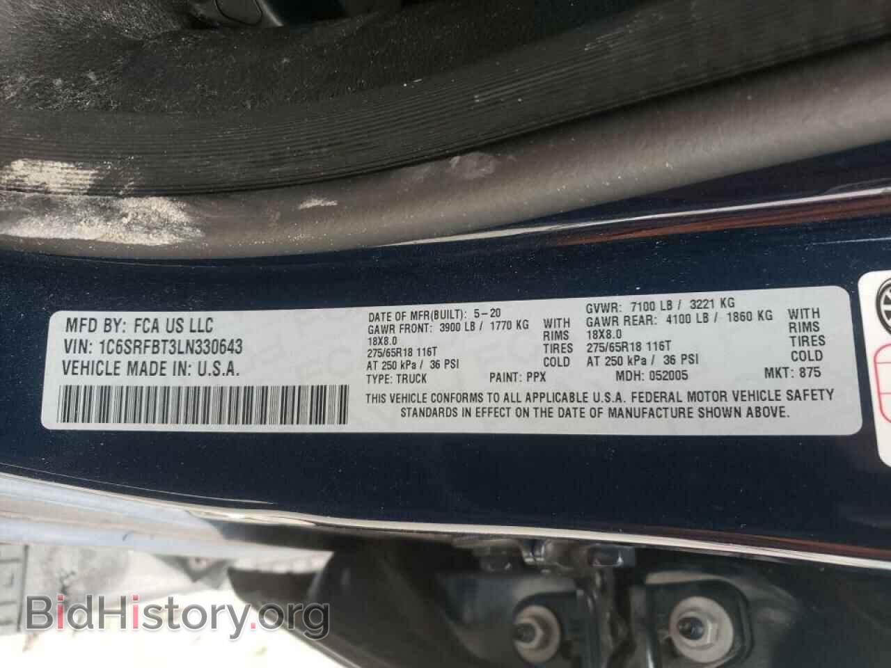 2020 RAM 1500 - VIN: 1C6SRFBT3LN330643 - Фото 10