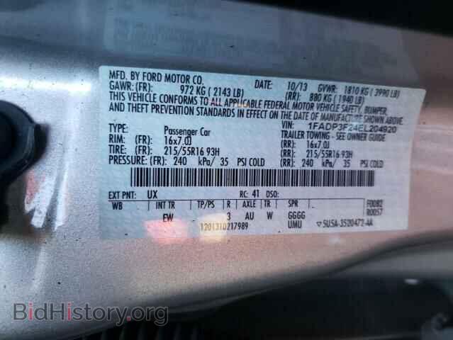 2014 FORD FOCUS - VIN: 1FADP3F24EL204920 - Фото 10